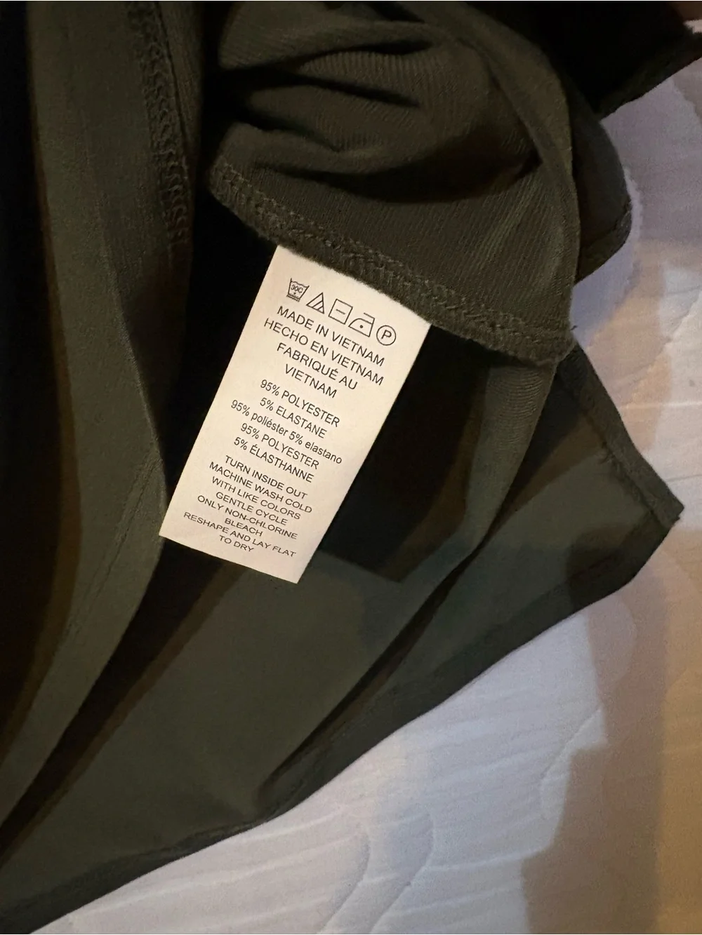 Michael Kors Dark Olive Ladder-Trim Short Sleeve Blouse